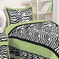 Lime Funky Zebra 3-piece Full/ Queen-size Bedding Set