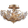Abbey 3-light Gold Semi-flush Light