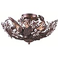 Abbey 6-light Dark Rust Semi-flush Light