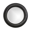 Mason Black Resin Round Mirror