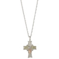 Sterling Silver and Black Hills Gold Cross Necklace