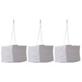 Tricod Silk Effects Square White Solar Lantern (Set of 3) 