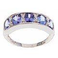 Dyach 14k White Gold Tanzanite and 1/10ct TDW Diamond Ring (G-H, I1-I2)