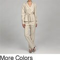 Larry Levine Women's Herringbone Pant Suit