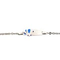 Sterling Silver Enameled Elephant Adjustable Children's ID Bracelet
