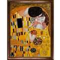 Gustav Klimt 'The Kiss' Framed Canvas Art