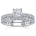 18k White Gold 3 5/8ct TDW Diamond Bridal Ring Set (G-H, SI1-SI2)