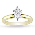 14k Two-tone Gold 3/4ct TDW Diamond Solitaire Ring (G-H, VS2)