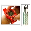 Beatech Red Heart Rate Monitor Watch with 24-oz Water Bottle