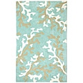 Hand-tufted Kamari Blue Abstract Rug (2' x 3')