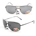 Men's 7837P Black Polarized Wrap Sunglasses