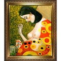 Klimt 'Hope II' Hand-painted Framed Canvas Art