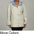 Mackintosh Women's Plus Size Water-resistant Hooded Jacket