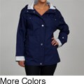 Mackintosh Women's Plus Size Water-resistant Hooded Jacket