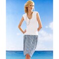 Newport News Women's Cotton Reversible Floral Tulip Skirt