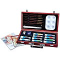 Beginner Artist Watercolor Painting Set with Wooden Storage Box