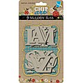 GCD Studios Medium Chip Art Chipboard Alphabet