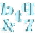 Jillibean Soup Blue Corrugated 1.25-inch Alphabet