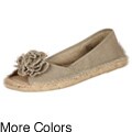 MIA Women's 'Rosette' Peep-toe Flat Espadrille