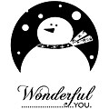Itty Bitty 'Snow Wonderful' Rubber Stamp