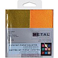 Yellow and Orange 40-gauge 4-inch Metal Squares (Pack of 8)