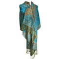 Women's Teal Paisley Viscose Wrap
