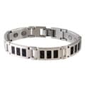 Sabona Black Carbon Fiber Stainless Medium Magnetic Bracelet