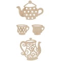 Wooden Tea Party Flourishes (Set of 4)