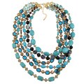 Morgan Ashleigh Goldplated Blue Medallion Necklace