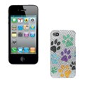 AT&T/ Verizon iPhone 4/ 4S Full Rhinestone Dog Paws Case