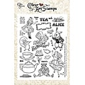 Crafty Secrets Tea with Alice Large Sheet Clear Art Stamps