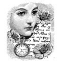 LaBlanche Woman With Clock Silicone Stamp