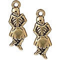Beadaholique Goldplated Pewter Dancing Senorita Charms (Set of 2)