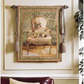 Pug Multicolor Cotton Tapestry