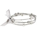 Celeste Stainless Steel Grey Square 4-piece Crystal Bangle Set