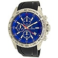 Le Chateau Men's Sport Dinamica Steel Chronograph Rubber Band Watch