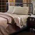 Luxury German Green Stripe Flannel Sheet Set