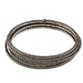 Celeste Brass Gunmetal Crystal Coil Cuff Bracelet