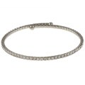 Celeste Silvertone Crystal Bangle Bracelet