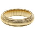 Celeste 18k Gold Overlay Domed Omega Stretch Bracelet
