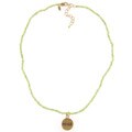 14k Gold over Sterling Silver 'Peace' Peridot Necklace