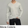 Oggi Moda Men's Linen-blend V-neck Pullover Sweater