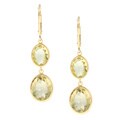 Zoe B 14k Gold over Sterling Silver Green Quartz Earrings