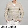 Oggi Moda Men's Cotton-blend Striped Cardigan