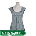Ojai Clothing Women's Blue Kiwi Tie-dye Yoga Top