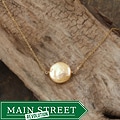 Rafia 14k Goldfill Yellow Coin Pearl Necklace (12 mm)