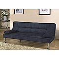 Black Contemporary Microfiber Sleeper Futon Sofa Bed
