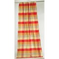 Pure Silk 108-inch Dupioni Red Checks Curtain Panel (India)