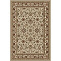 Ivory Abstract Area Rug (7'6 x 9'10)