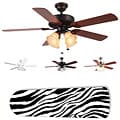 New Image Concepts 4-light Ceiling Fan with Zebra Blades